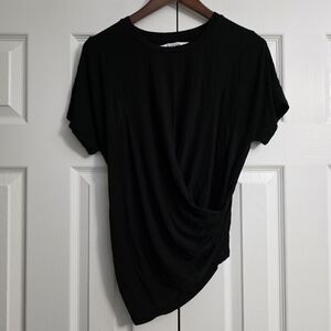 Joe's Jeans Draped Black Top Womens Size Large